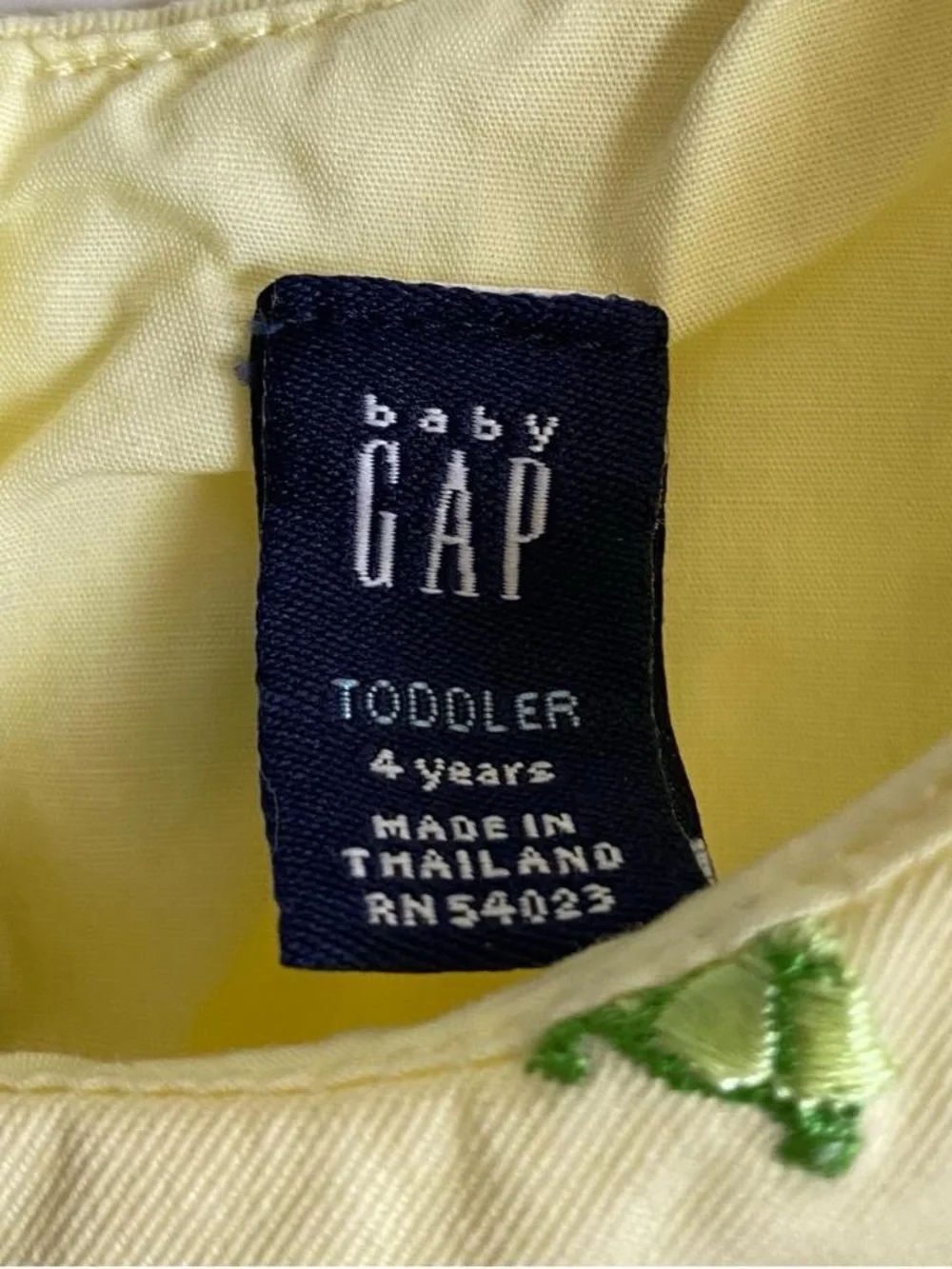 Vintage Gap yellow cotton turtle dress & bloomers set